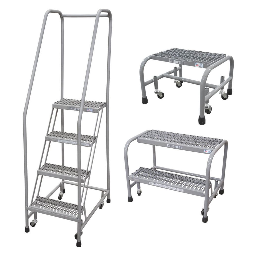 CottermanStore's Universal Caster Box Ladders includes three sizes of ladders and step ladders.